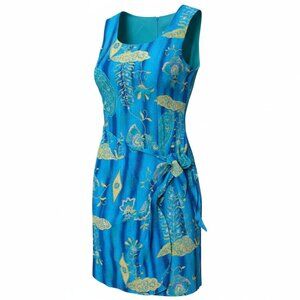 Wrap Dress Paisley Floral Knee Length by L’Amadei Petite Size 8